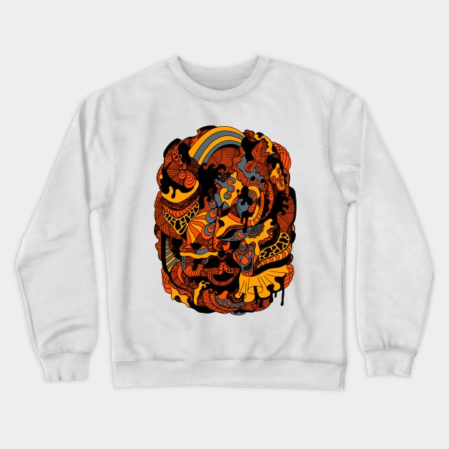 Orangrey Abstract Wave of Thoughts No 2 Crewneck Sweatshirt by kenallouis